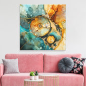 Ammoniet Gem Fossiele Canvas Kunst (Insitu (Woonkamer))
