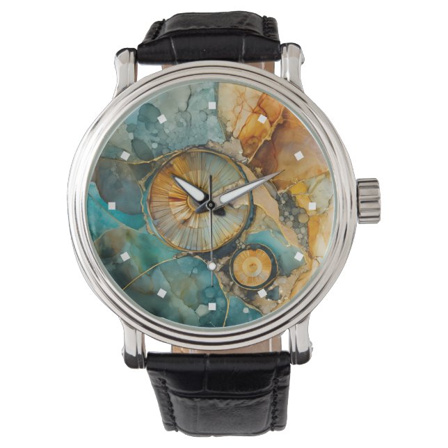 Ammoniet Gem Fossiele Horloge (Voorkant)