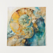 Ammoniet Gem Fossiele Tapestry Wandkleed (Voorkant)