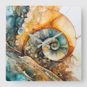 Ammoniet Gem Fossiele Wandklok