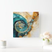 Ammoniet Gem Fossiele Wandklok (Huis)