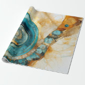 Ammoniet Gem Fossiele Wrapping Papier (Uitgerold)