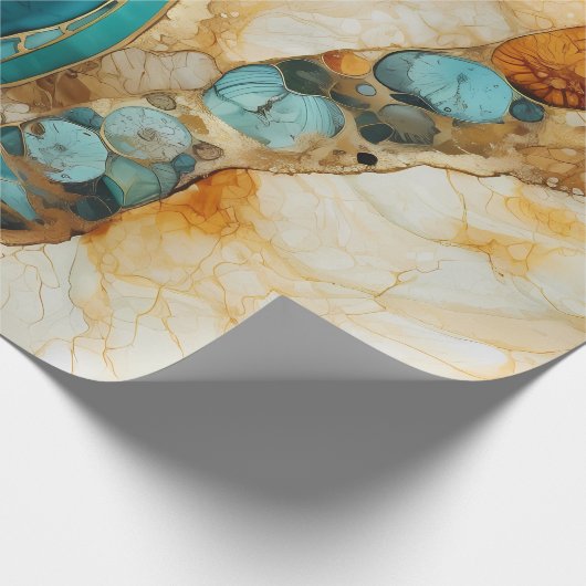 Ammoniet Gem Fossiele Wrapping Papier (Hoek)