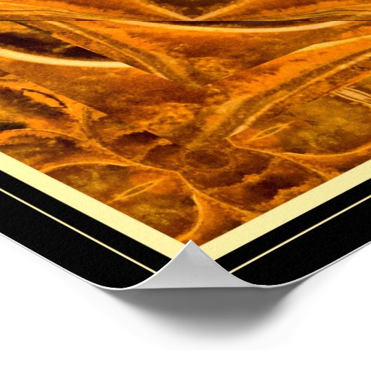 Ammoniet II gemstone fractaal poster (Hoek)