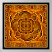 Ammoniet II gemstone fractaal poster (Voorkant)