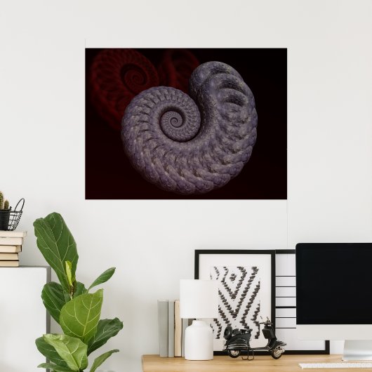 Ammoniet Schelp Poster (Thuiskantoor)