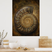 Ammoniet Spiraal Oude Wijsheid Spirit Kunst Poster (Keuken)