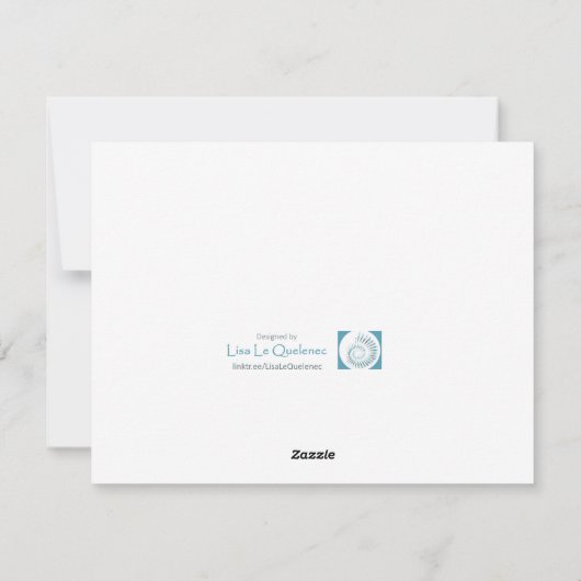 Ammoniet wit op zwart vlak vakantie Kaart (Achterkant)