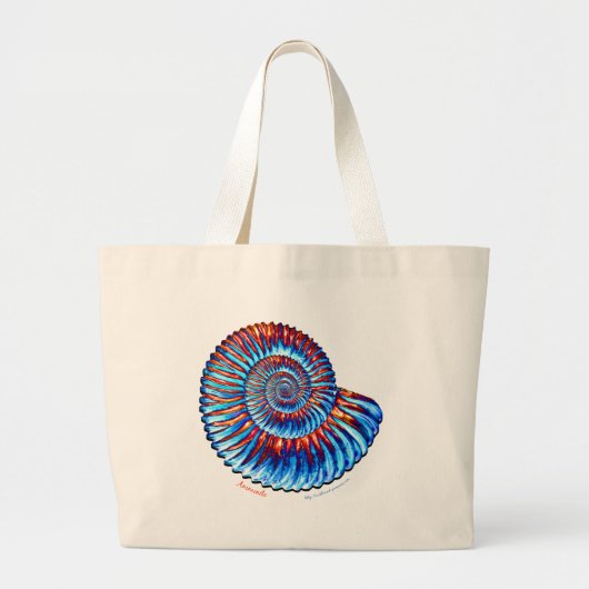 Ammonietfossiel Grote Tote Bag (Voorkant)