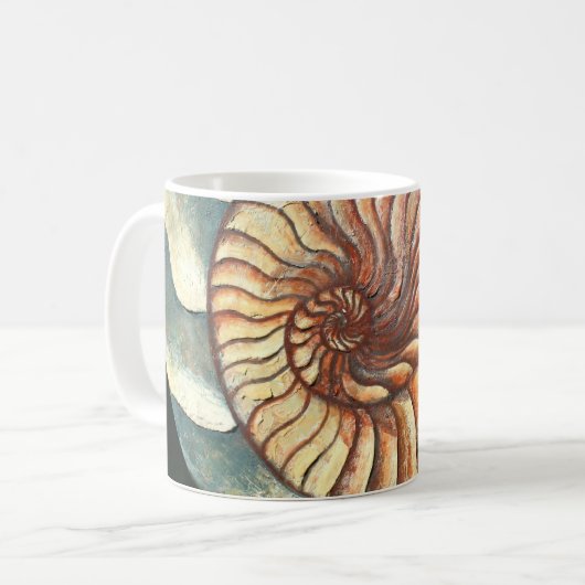 Ammonite Fossil Art Mok 2 (Voorkant links)
