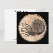 Ammonite Fossil Bedankkaart (Voorkant / Achterkant)