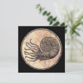 Ammonite Fossil Bedankkaart (Staand voorkant)