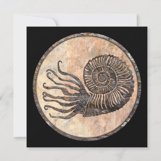 Ammonite Fossil Bedankkaart (Voorkant)