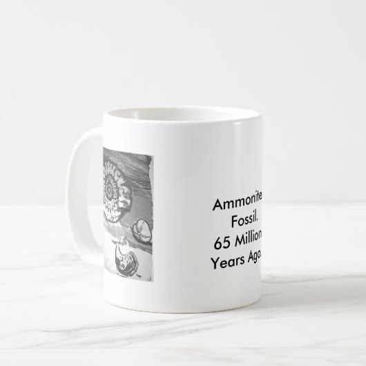 Ammonite Fossil Cup Koffiemok (Voorkant links)