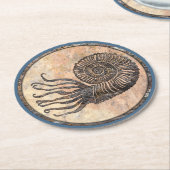 Ammonite Fossil Ronde Kartonnen Onderzetter (Gebogen)