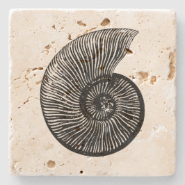 Ammonite Fossil Stenen Onderzetter