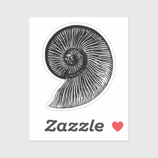 Ammonite Fossil Sticker (Vel)
