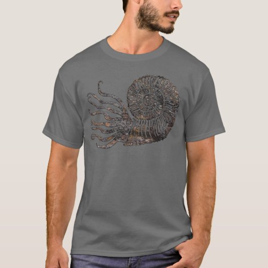 Ammonite Fossil T-Shirt (Voorkant)