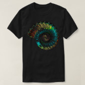 Ammonite Fossil Vector Opalescent Glass Patroon T-shirt (Design voorkant)