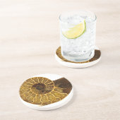 Ammonite Fossil Zandsteen Onderzetter (Zijkant)