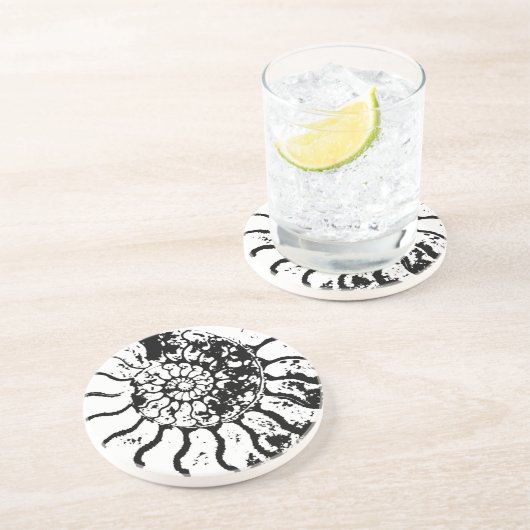 AMMONITE ZANDSTEEN ONDERZETTER (Zijkant)