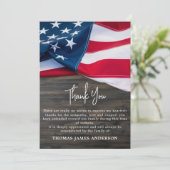 Ammoniumpatriottisch Amerikaans militair Bedankkaart (Staand voorkant)