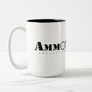 AmmoZoek alleen Logo KoffieMok Tweekleurige Koffiemok