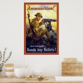 Ammunitie!~ Eerste Wereldoorlog Poster (Keuken)