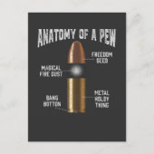 Ammunitie Pew Anatomy Funny Pistool Bullet Weapon Briefkaart (Voorkant)