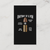 Ammunitie Pew Anatomy Funny Pistool Bullet Weapon Visitekaartje (Voorkant)