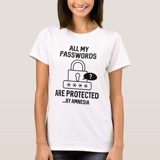 Amnesia Passwords T-shirt (Voorkant)