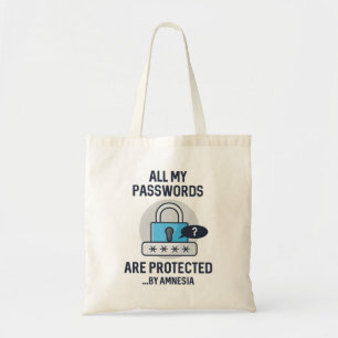 Amnesia Passwords Tote Bag