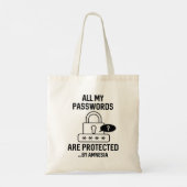Amnesia Passwords Tote Bag (Achterkant)