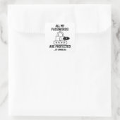 Amnesia Passwords Vierkante Sticker (Tas)