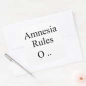 Amnesie Vierkante Sticker (Envelop)