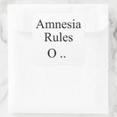 Amnesie Vierkante Sticker (Tas)