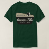 Amnicon Herfsten State Park Wisconsin Welkomstbord T-shirt (Design voorkant)