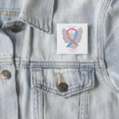Amniotic Fluid Embolism Awareness Angel Ribbon Pin Vierkante Button 5,1 Cm (In situ)