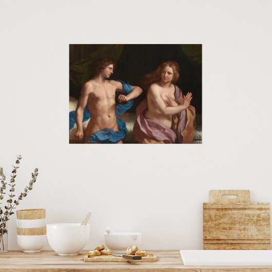 Amnon en Tamar - Guercino Fine Art Poster (Keuken)