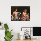 Amnon en Tamar - Guercino Fine Art Poster (Thuiskantoor)