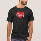 Amo A Candi Primer nombre Yo Corazón T-shirt (Voorkant)