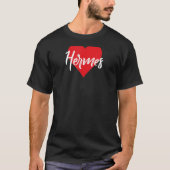 Amo A Hermes Primer Nombre Yo Corazón T-shirt (Voorkant)