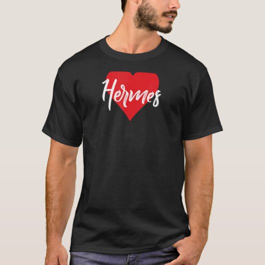 Amo A Hermes Primer Nombre Yo Corazón T-shirt (Voorkant)