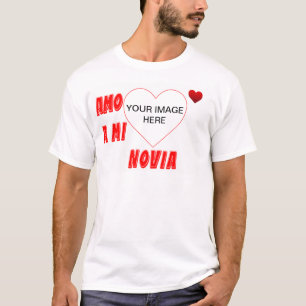 Amo A Mi Novia aangepast rood shirt