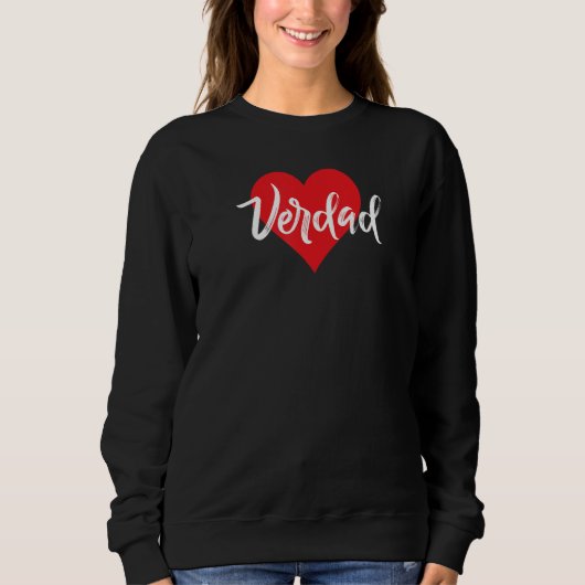 Amo A Verdad Primer nombre Yo Corazón Trui (Voorkant)