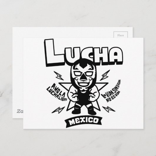 AMO LA LUCHA LIBRE 5 BRIEFKAART (Voorkant / Achterkant)