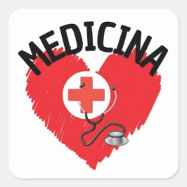 Amo Medicina Vierkante Sticker