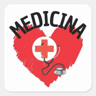 Amo Medicina Vierkante Sticker