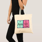 Amo periodieke lijstnaam canvas tas (Voorkant (product))