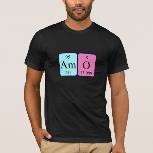 Amo periodieke lijstnaam shirt (Voorkant)